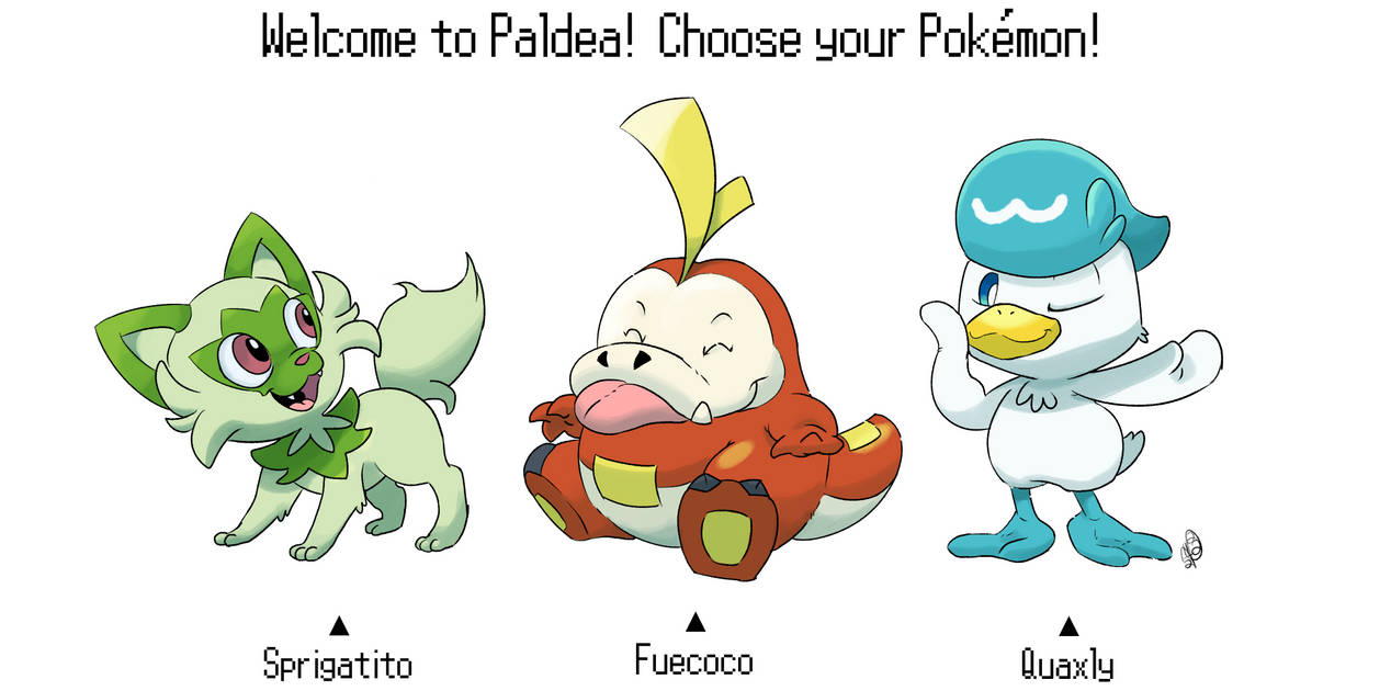 Paldea Starters by Nils302 on DeviantArt