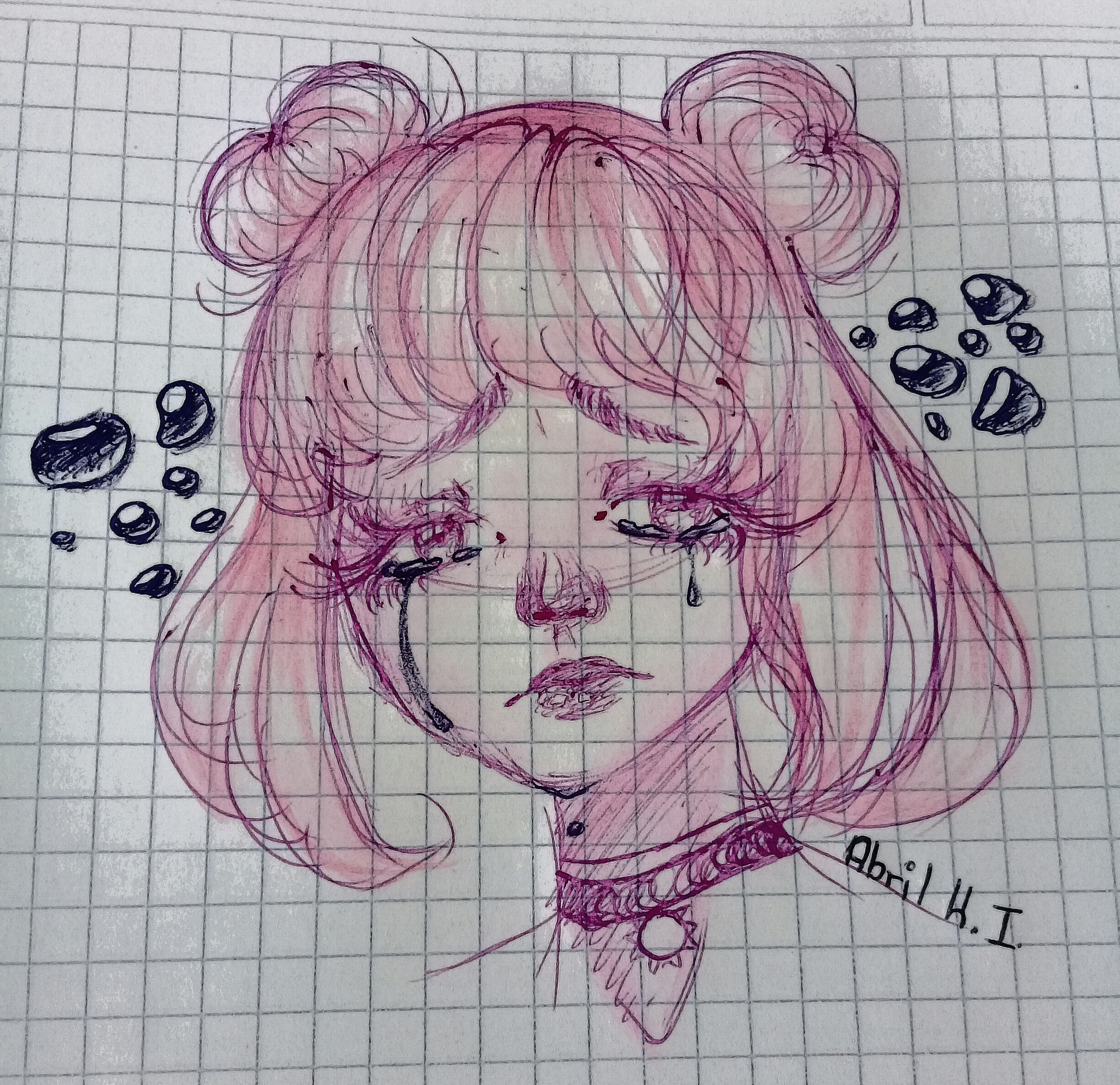 Pink Sadness by AbbyDraw on DeviantArt