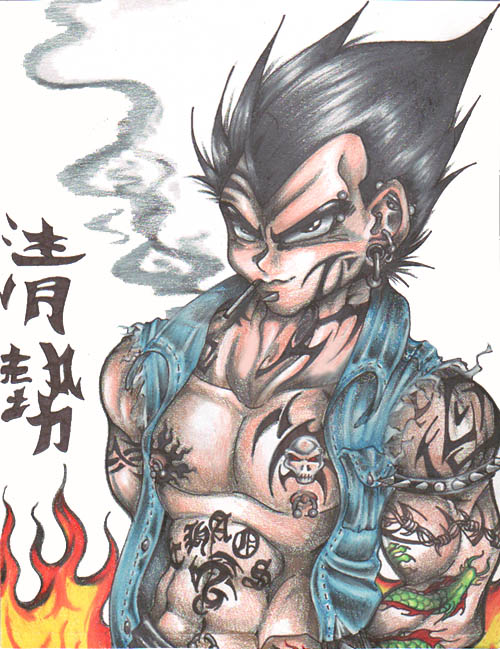 Vegeta Tattooed