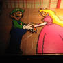 luigi and peach perler