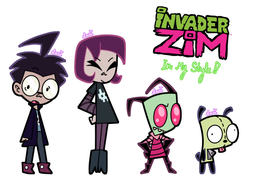 the invader zim sillies in my style!! by Rabbitloverss on DeviantArt