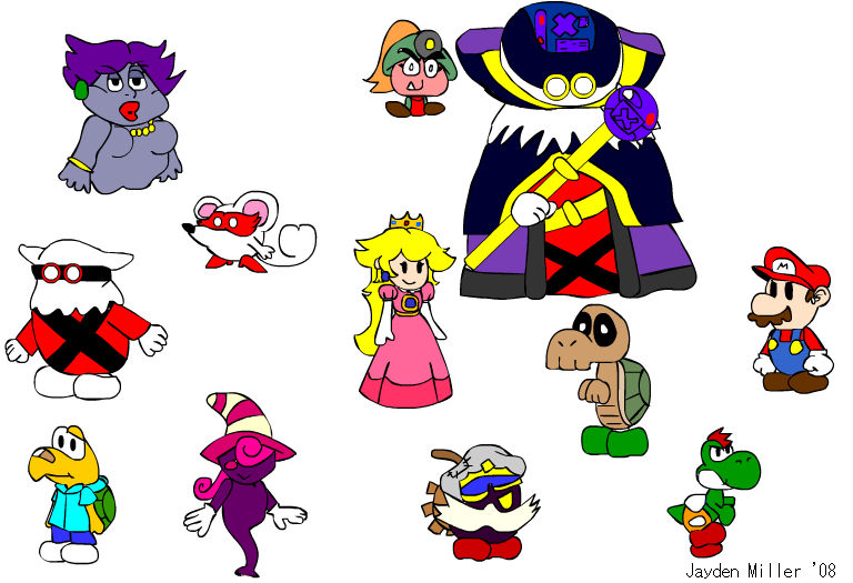 Paper Mario Refrence Paper Mario characters by JaydenWorld on DeviantArt