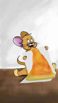 Jerry with a Pizza