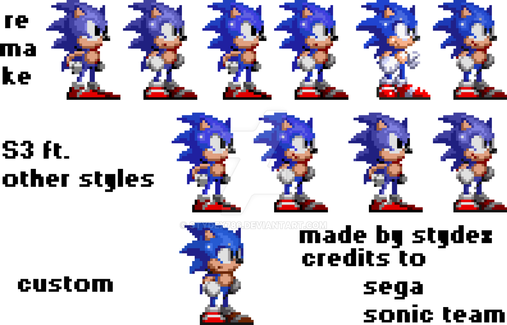 Sonic 3 Styled Dark Sonic by TannerTW25 on DeviantArt