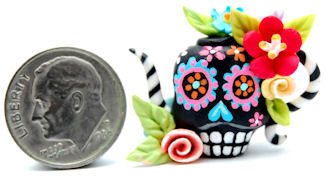 DAY OF THE DEAD SKULL TEAPOT