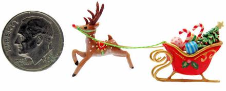 sleigh Rudolph christmas 3D WALL display