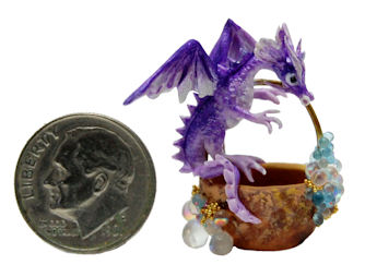 FANTASY BABY DRAGON JEWELLED FAIRY BASKET