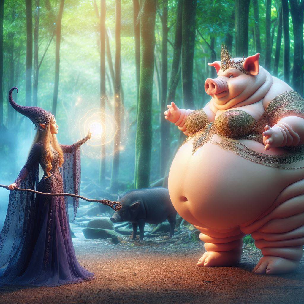 Taritha Queen Taritha now a sow upset the Elven Sorceress by G3NA1 on DeviantArt