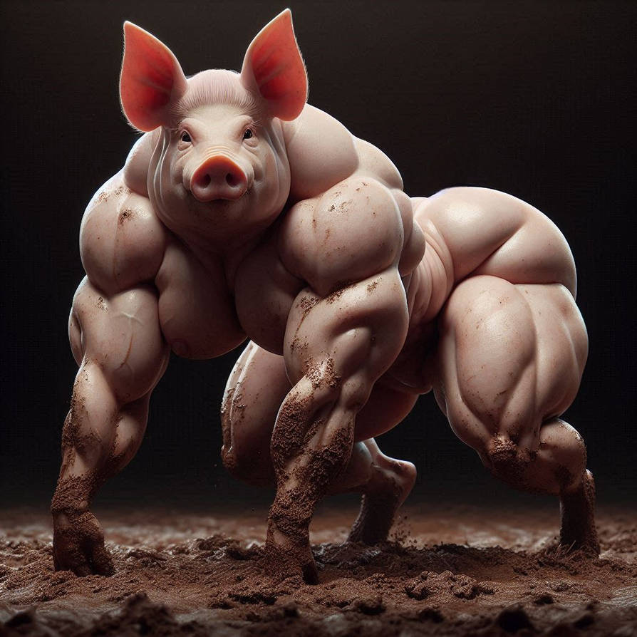 Hamstring Pig Muscle Pig by G3NA1 on DeviantArt