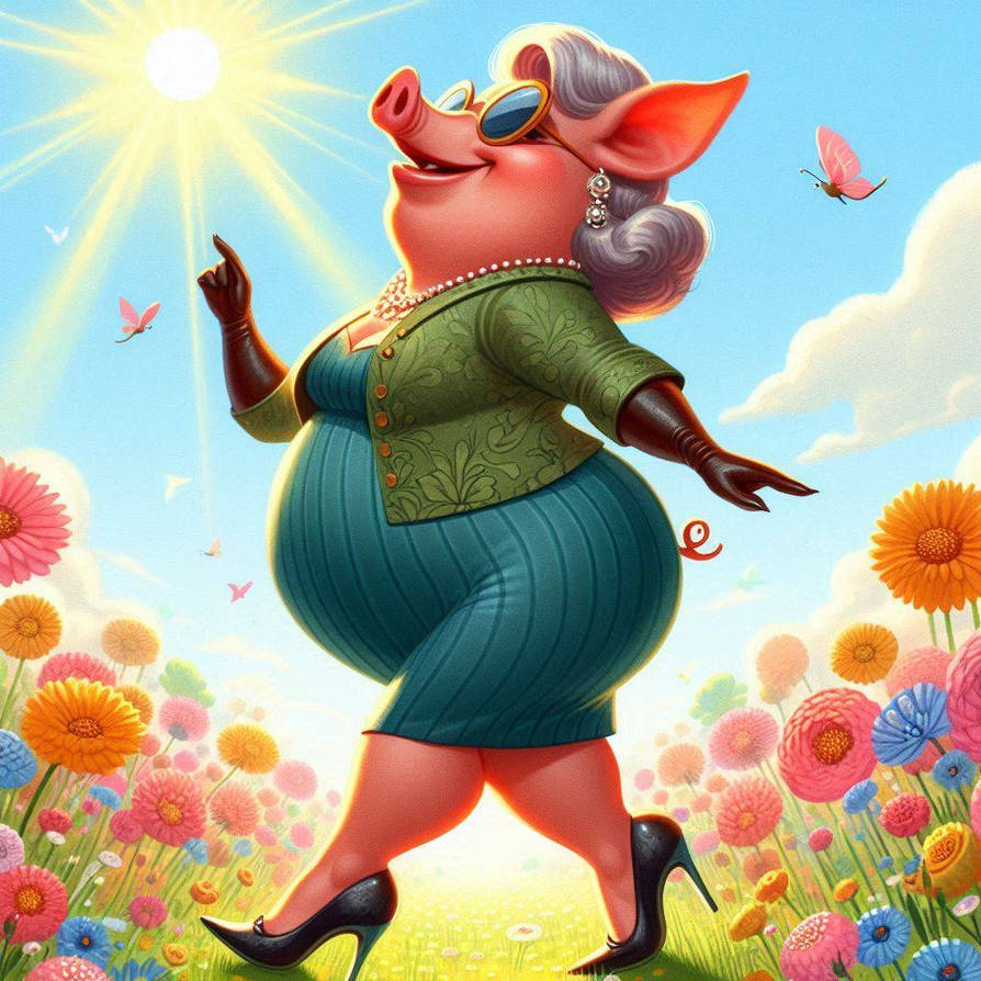 Lady Python Cartoon Piggy Lady 4 by G3NA1 on DeviantArt