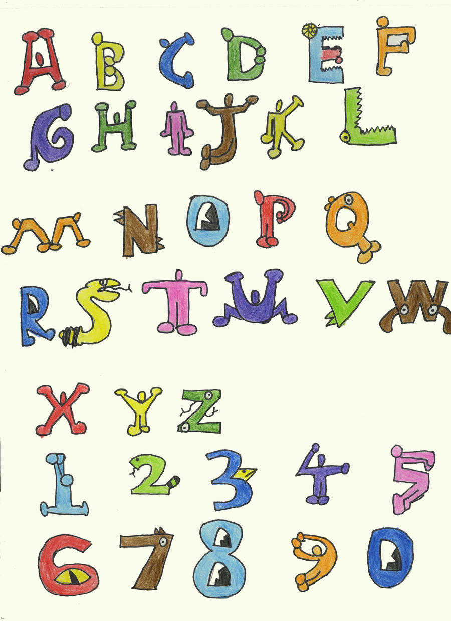 Keith Haring Alphabet by SuperPlayerJ on DeviantArt