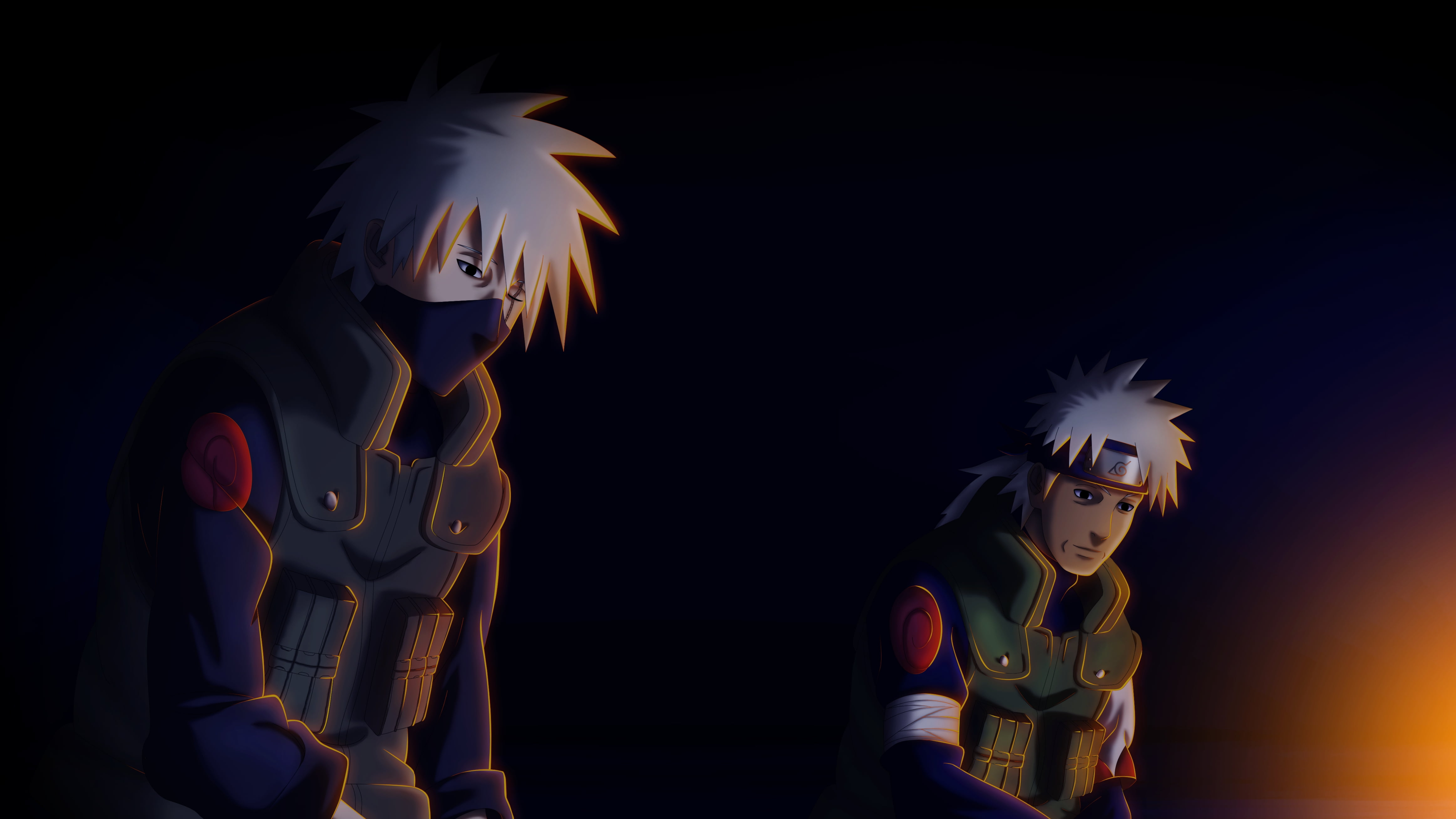 Kakashi Hatake e Sakumo Hatake.