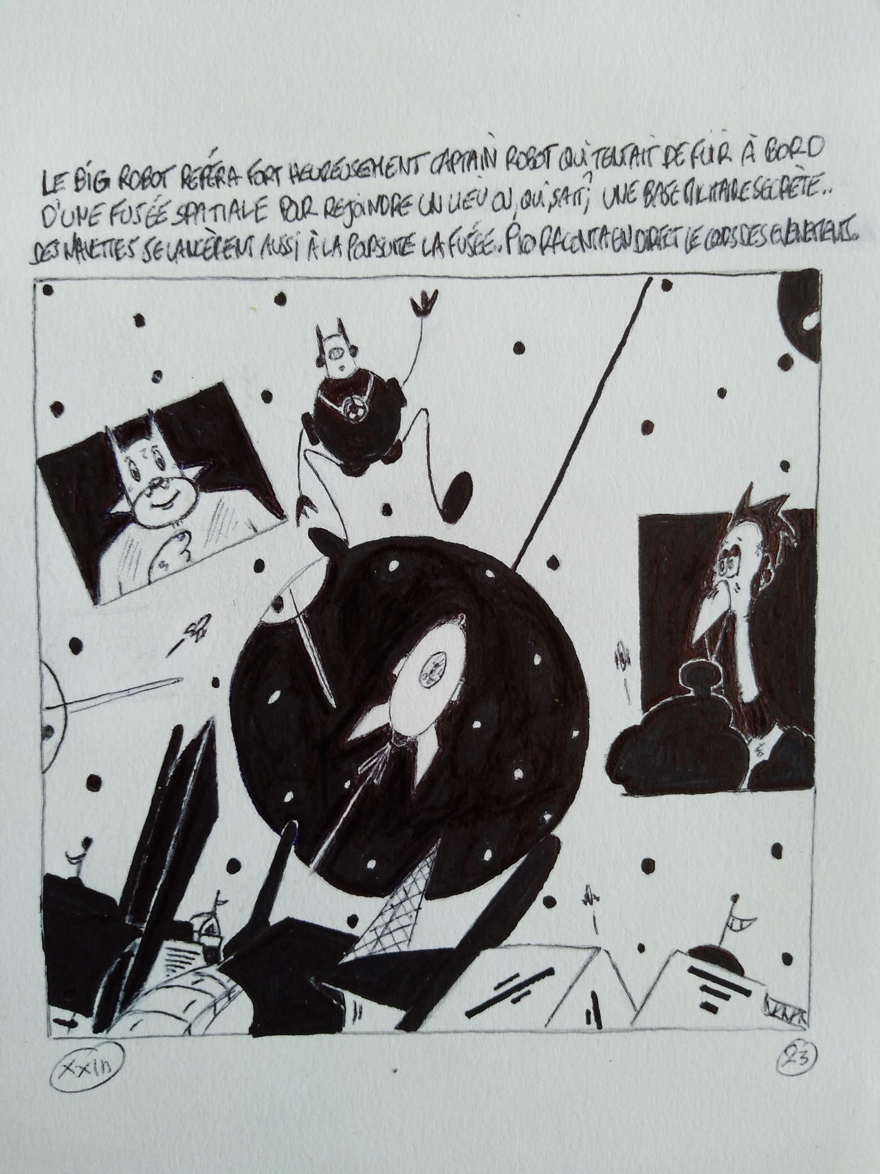 Captain Robot in a space rocket by Karageorges on DeviantArt