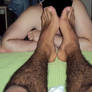 Hairy man legs