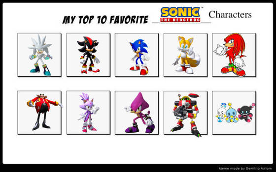 Top ten Sonic Characters