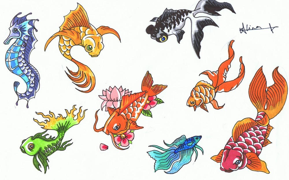 Fish Flash Design Color Fish Flash by Inkerbelltattoo on DeviantArt