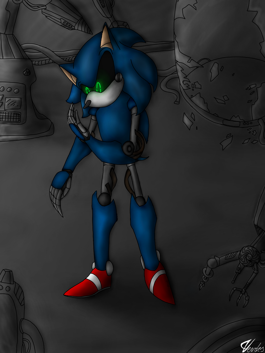 Metal-Sonic FanArt 02 by ICUdhara on DeviantArt