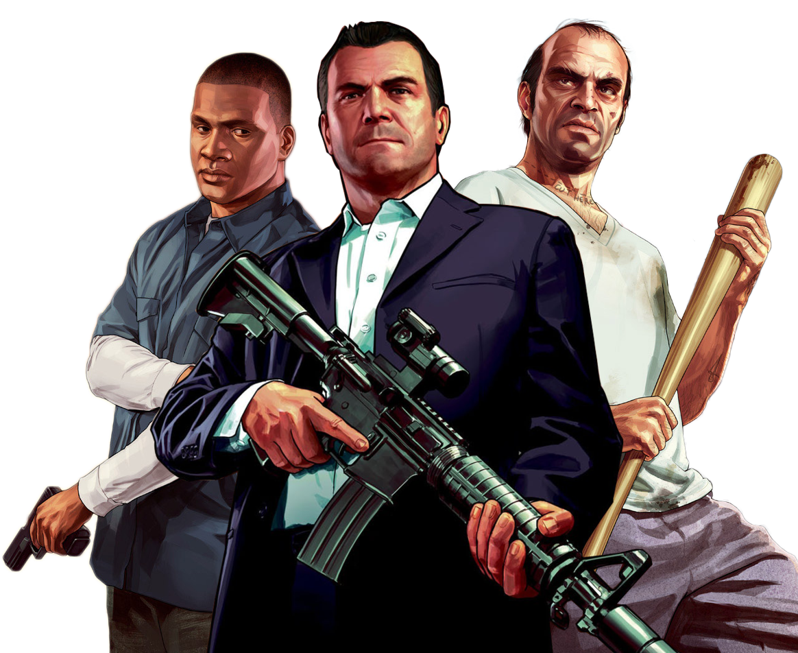 Gta V Gta 5 Michael Trevor Franklin 3 Png By Baldknuckle On