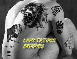 Lion tatoos brushes