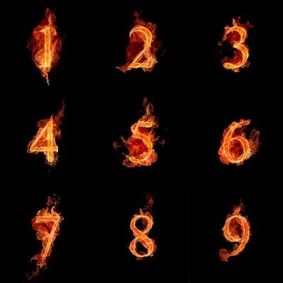 Fire Numbers Graphics Fire Numbers Brushes by myszka011 on DeviantArt