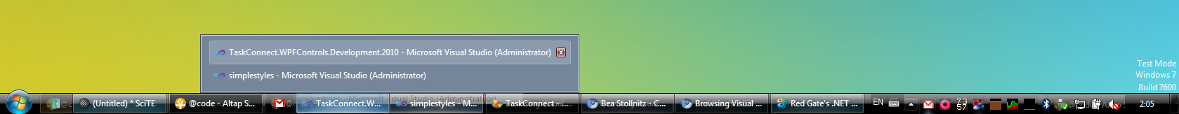 VistaVS for Win7 corruption