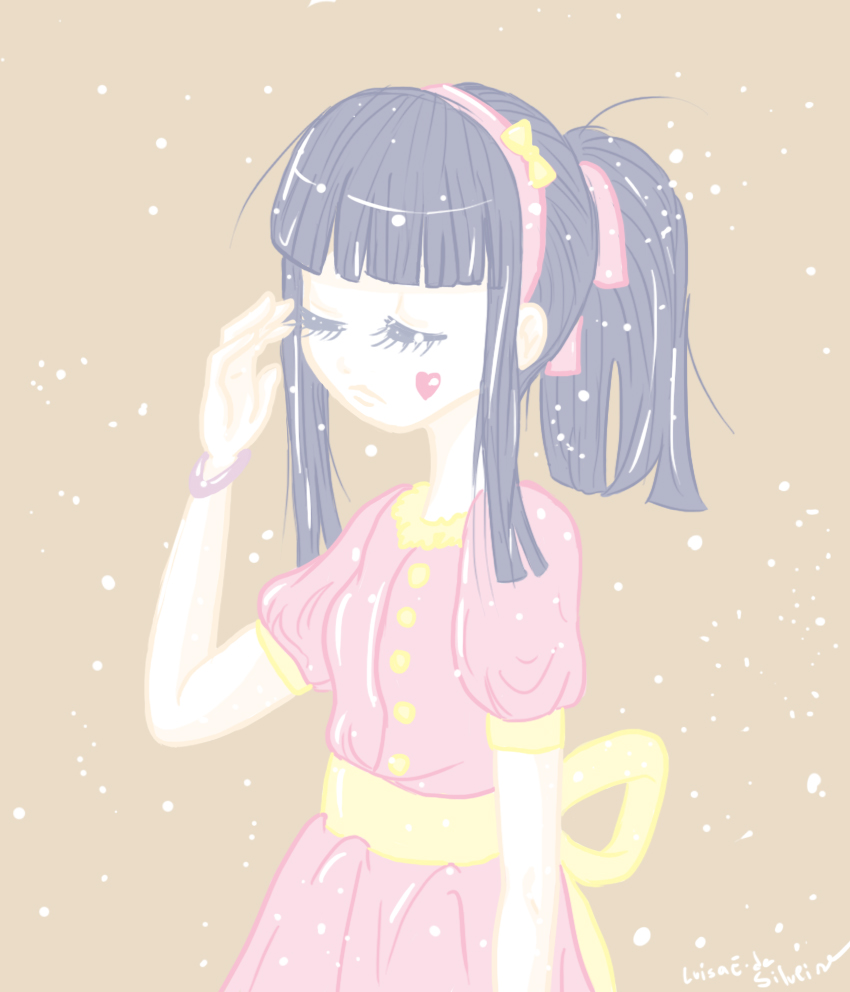 Girl in kawaii collors