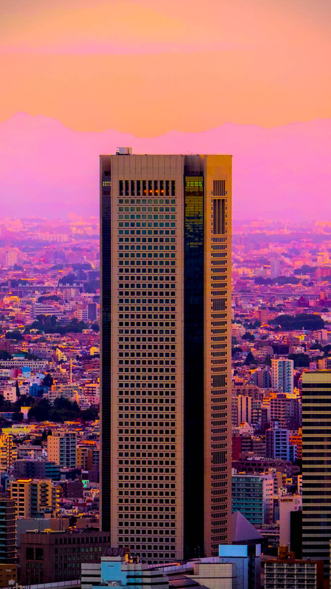 Ethereal Serenade: Tokyo Opera City in Sunset's Em by L-Spiro on DeviantArt