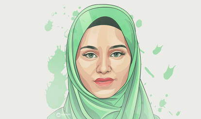 Green hijaber vector