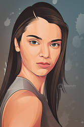 Kendall jenner on vector