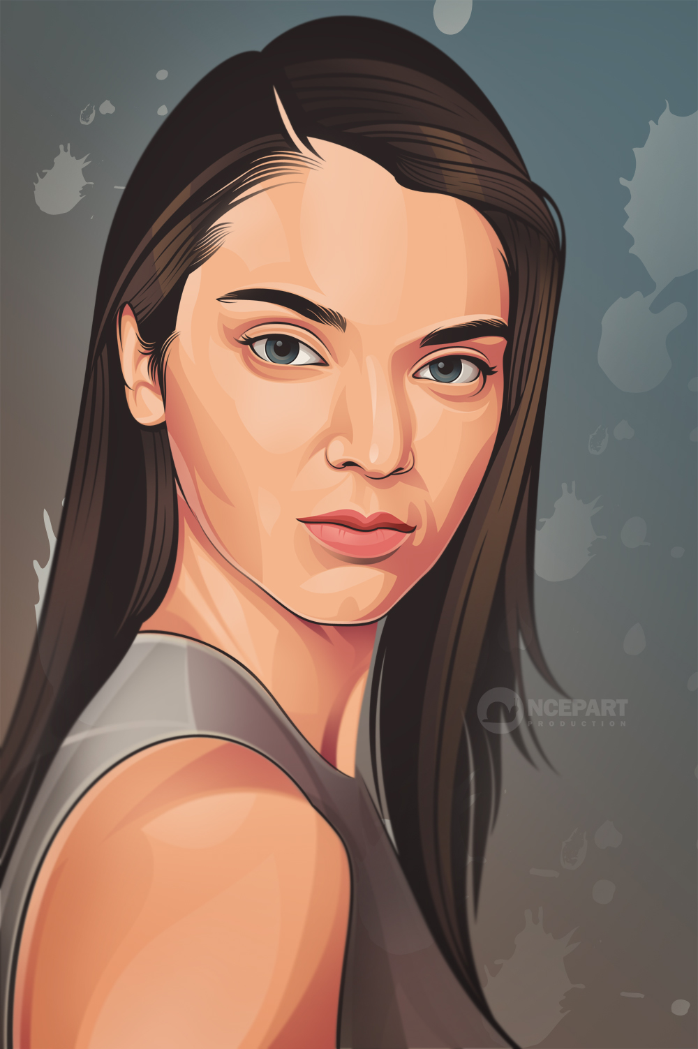 Kendall jenner on vector