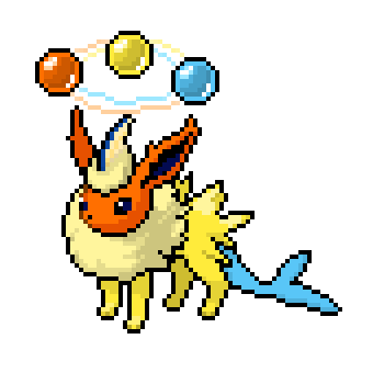 Pokemon Evolução Eevee Vaporeon Jolteon Flareon Acender