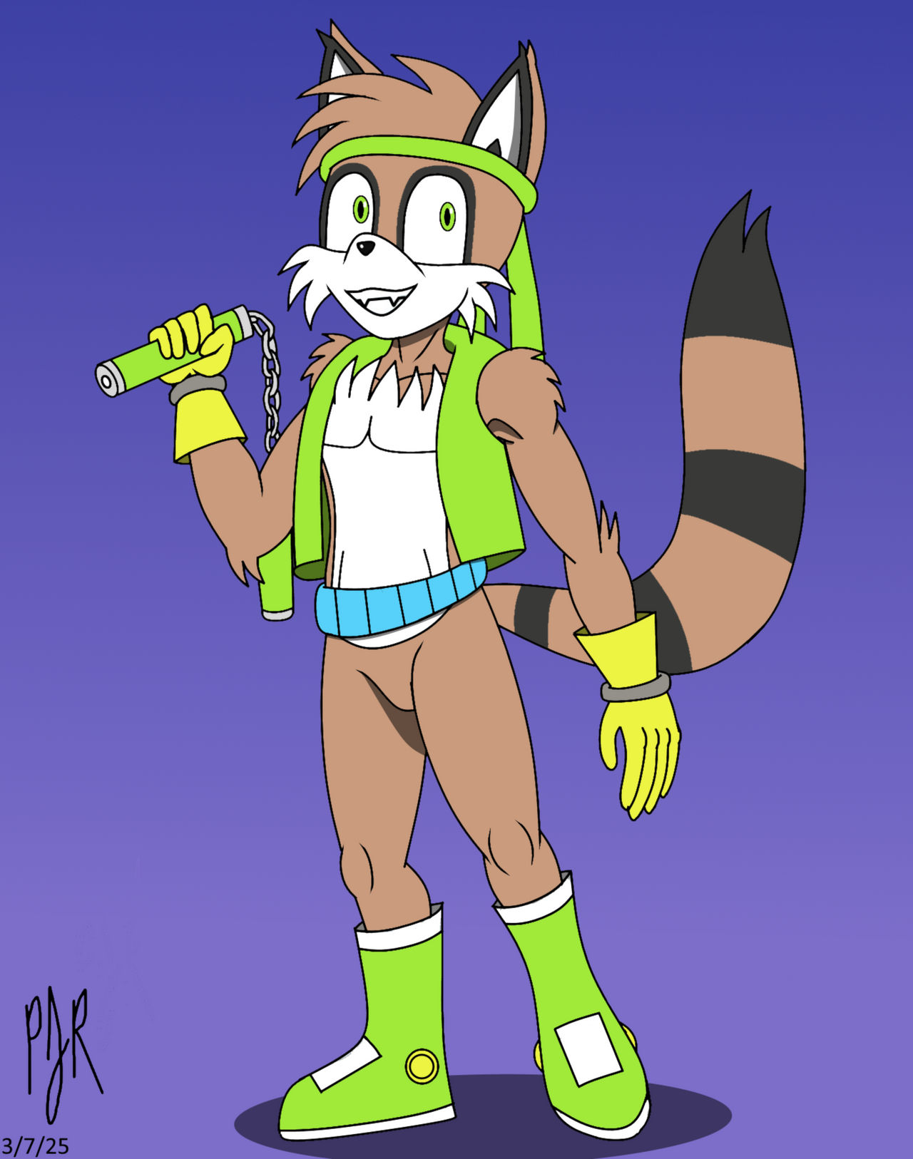 Rad Racoon Commission: Rad The Raccoon by TeamAvalancheMember2 on DeviantArt