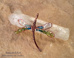 Dragonfly copper pendant InwardArt