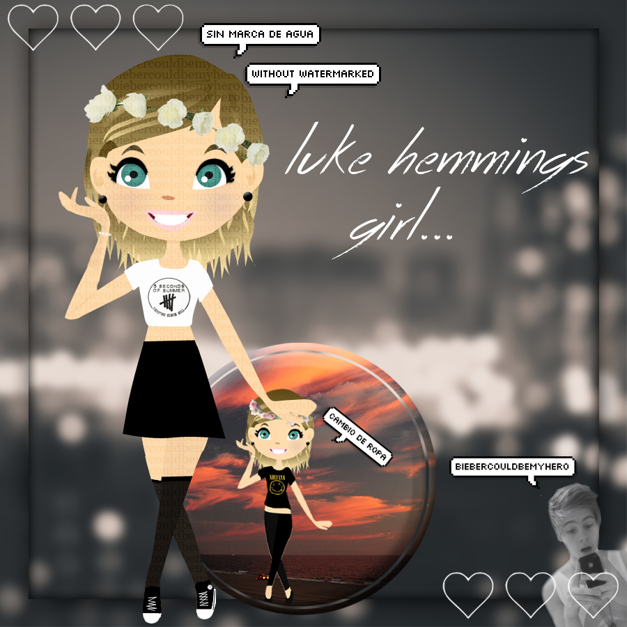 +Luke Hemmings girl - 5 seconds of summer. [PNG]