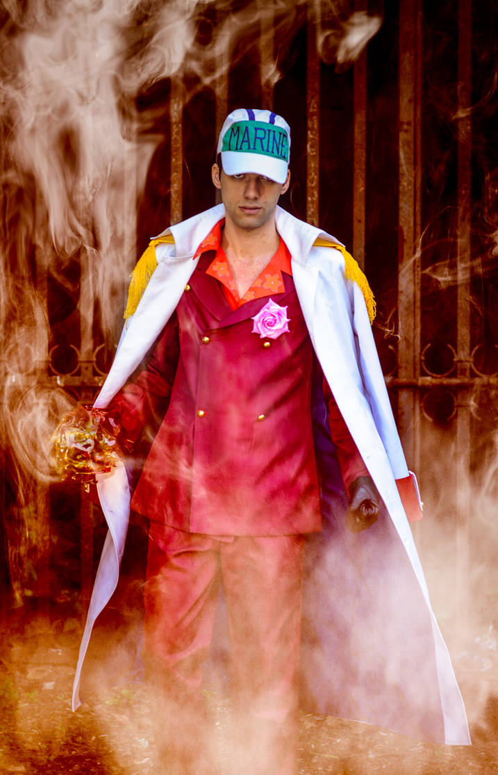 One Piece Cosplay Costume Admiral Akainu Sakazuki Cosplay Marine