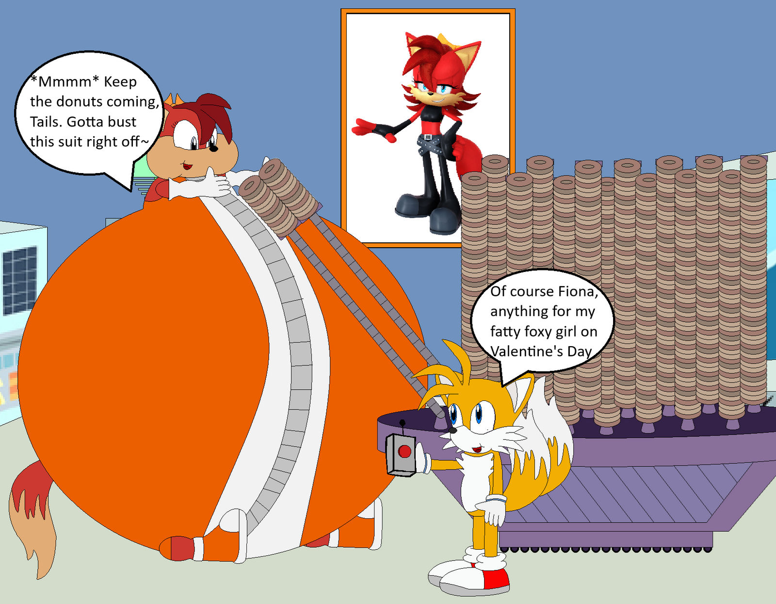 Tails Getting Whoop Fiona getting fed by Tails (Valentines Day 5) by AndrewMachina on ...