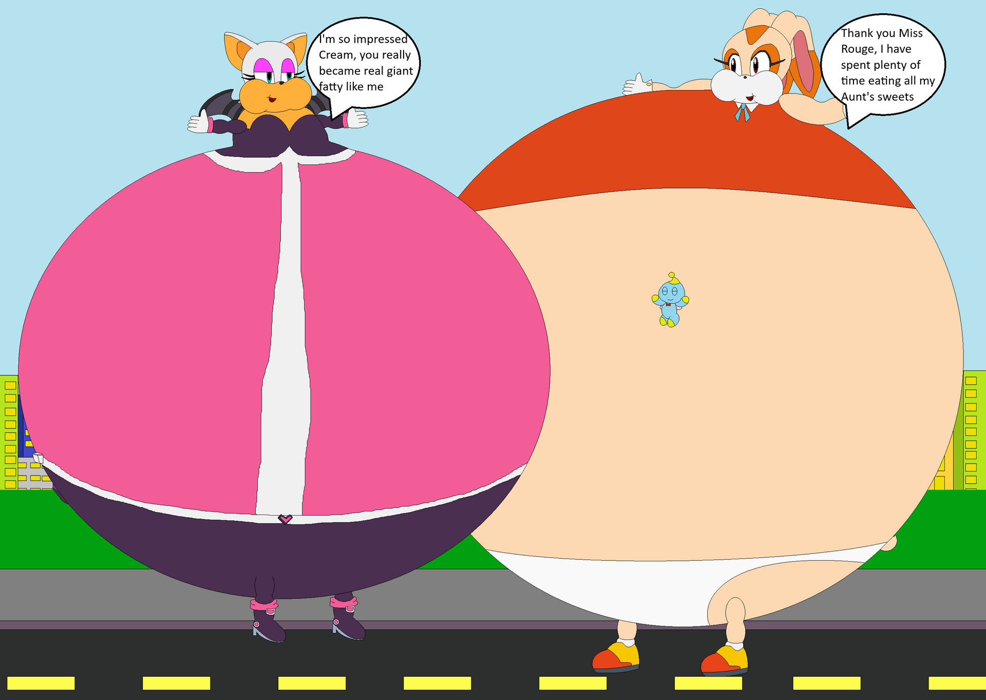 Deviantart Rouge Cream Rouge and Cream: Giant Fatties by AndrewMachina on DeviantArt