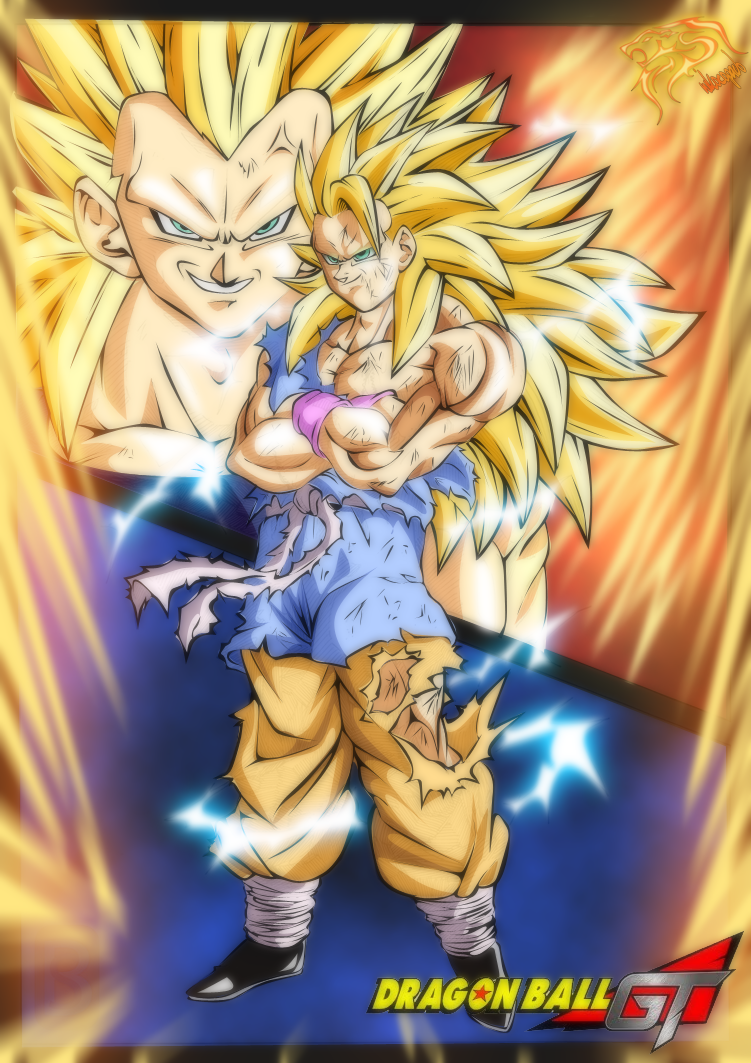 Goku Ssj3 Vs Vegeta Ssj3 - Full power [Color] by nikocopado on