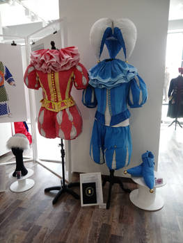 Rubella and Tristis costumes displayed