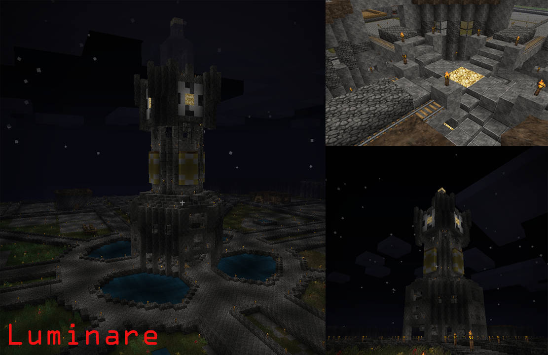 Togstation Minecraft Minecraft- Clock Tower-Rail Station by X-Luminare-X on DeviantArt