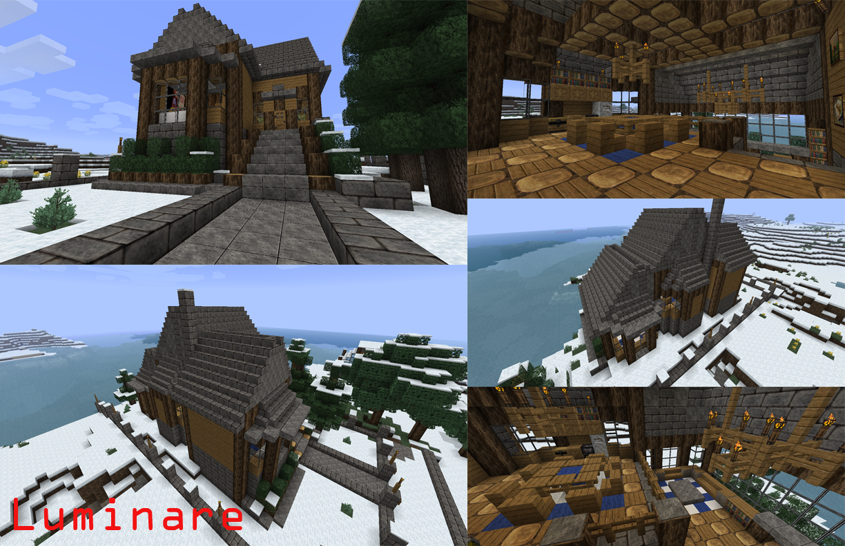 Minecraft- Snowy Lodge Manor