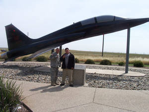 Luis and I next to Fighter Jet