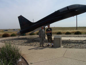 JC and I next to Fighter Jet