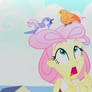 Fluttershy with birds in her hair