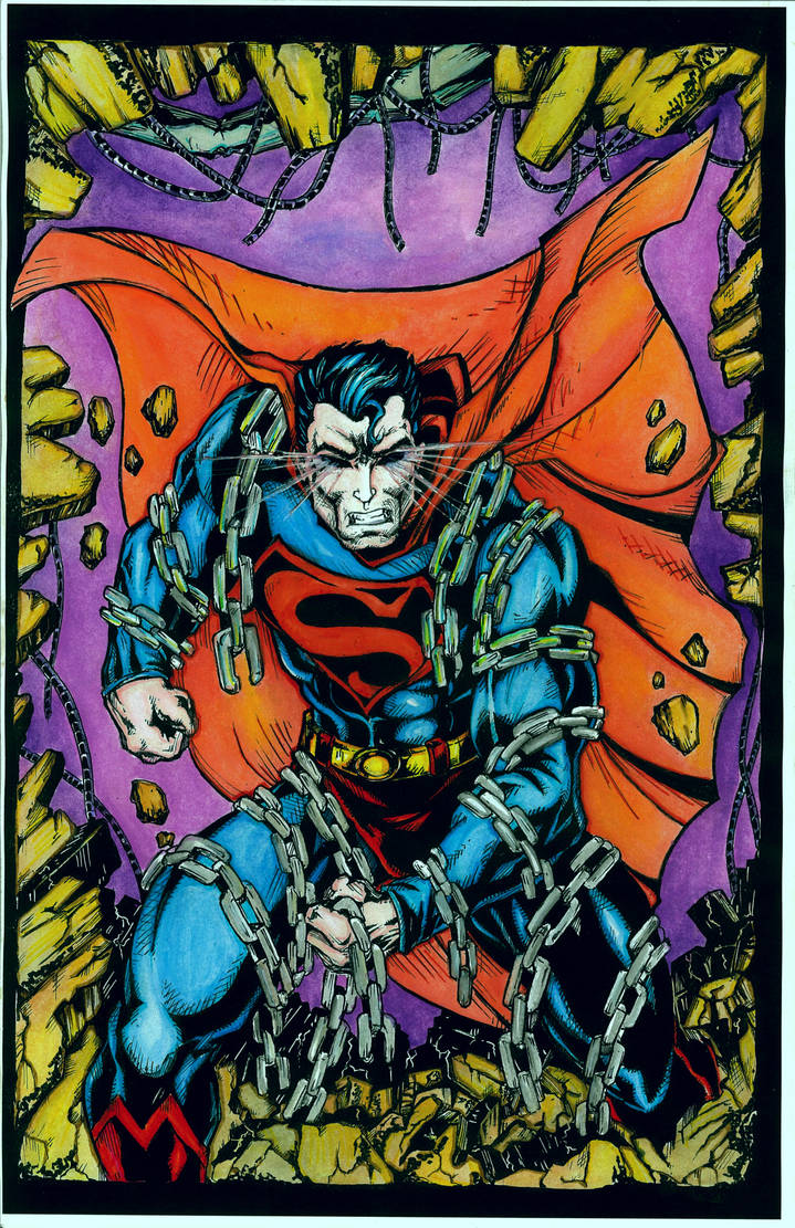 Superman breaking out 2 color by CharlesHdez on DeviantArt