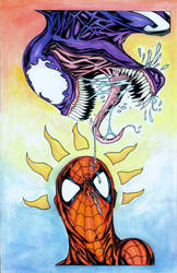 Spiderman and Venom Colored