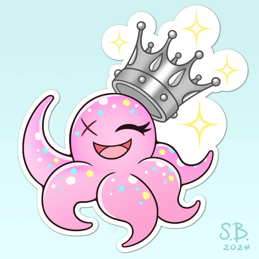 Princess Octopus Princess Octopus Sticker by Stellabluegirl on DeviantArt