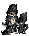 Black Werewolf Warrior with Black Wolves