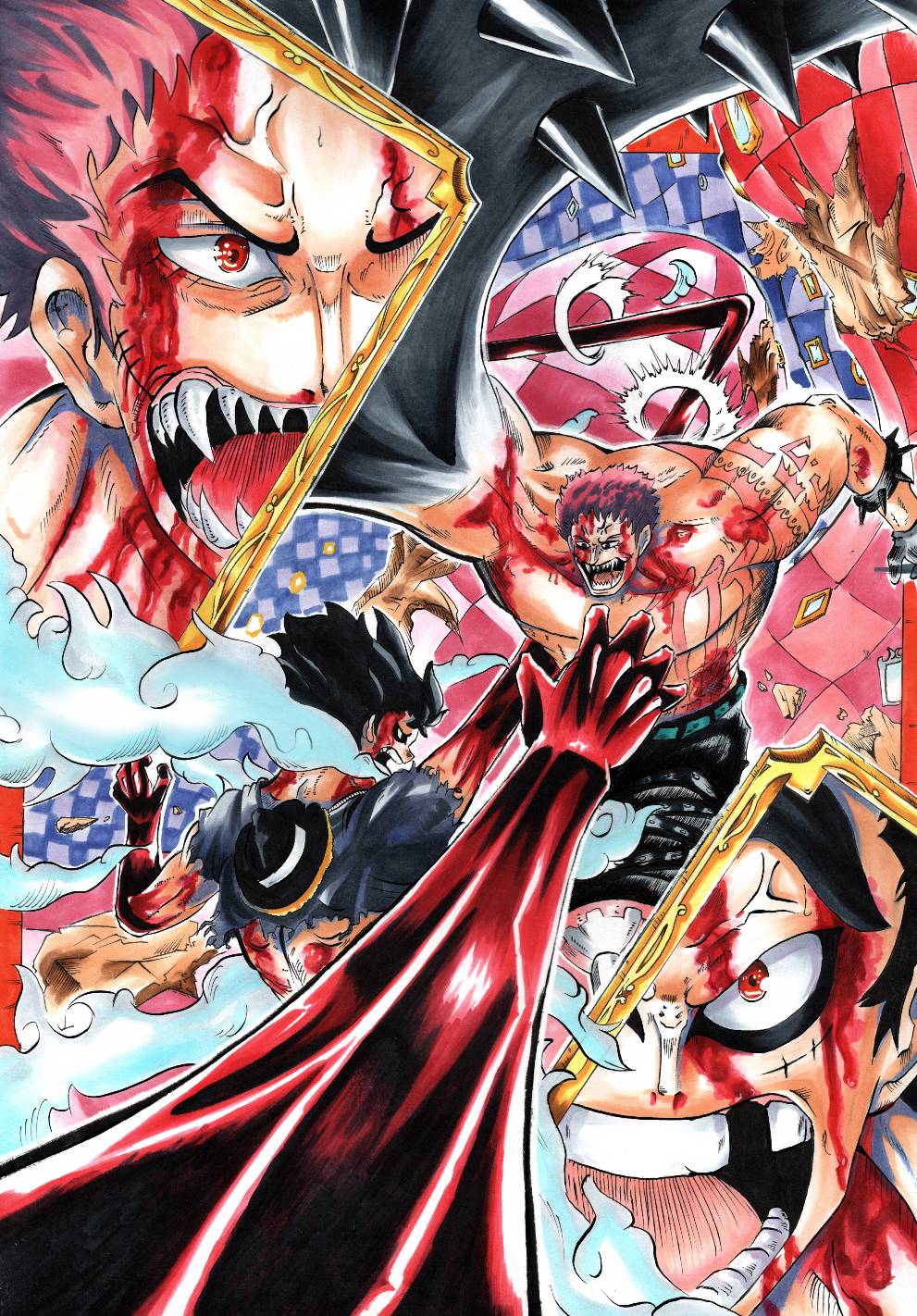 Luffy Vs Katakuri By Gurrennn On Deviantart