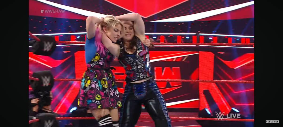 Alexis Crossover Nikki Cross is grabbing Alexis Bliss by the hair by mikefante2001 on ...